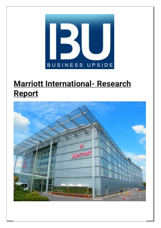 Marriott International Research Report