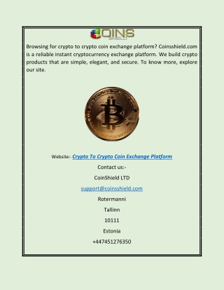 Global Cryptocurrency Exchange Wallet Online | Coinsshield.com