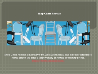 Shop Chair Rentals