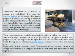 Luxury Interior Design Studio East London