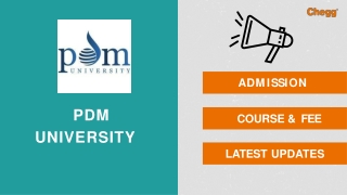 PDM University - [PDM], Bahadurgarh