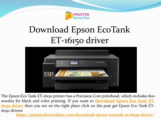 Download Epson EcoTank ET-16150 driver