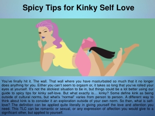 Spicy Tips for Kinky Self Love