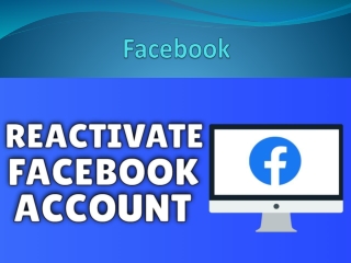 How to reactivate your facebook account