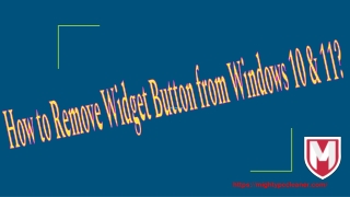 steps to remove widgets from windows