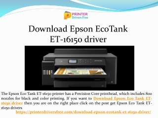 Download Epson EcoTank ET-16150-driver