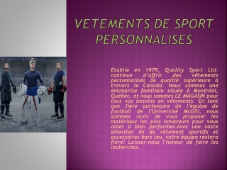 Vetements de Sport Personnalises