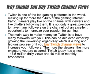 Buy twitch channel views