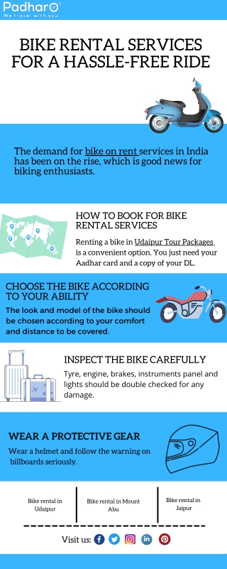 Book for bike rental services for hassle free travel
