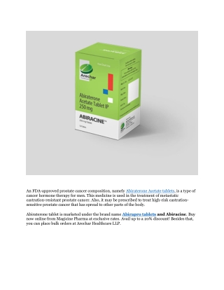 Abiraterone Acetate tablets