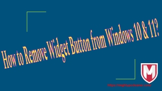 steps to remove widgets from windows