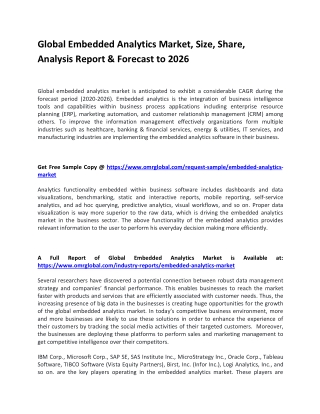 Global Embedded Analytics Market