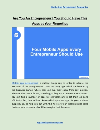 Are You An Entrepreneur_ You Should Have This Apps at Your Fingertips