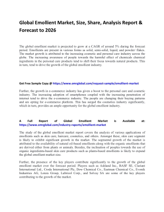 Global Emollient Market