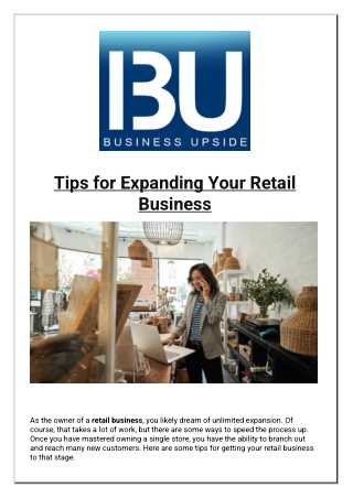 Tips for Expanding Your Retail Business