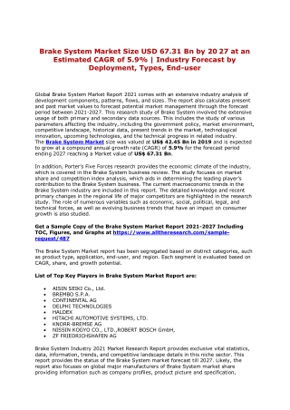 Brake System Market