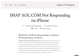IMAP AOL.COM Not Responding on iPhone