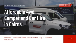 Affordable 4wd Camper and Car Hire in Cairns