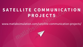 Satellite Communication Projects Research Guidance For Final Year Students