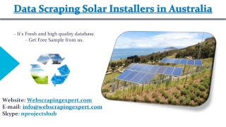 Data Scraping Solar Installers in Australia