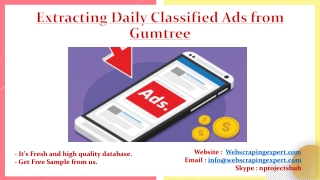 Extracting Daily Classified Ads from Gumtree