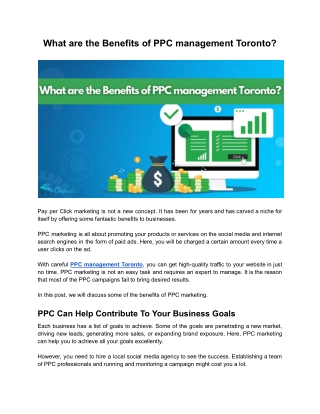 What are the Benefits of PPC management Toronto?