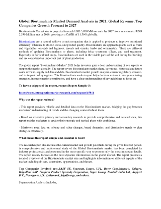 Global BIOSTIMULANTS  Market
