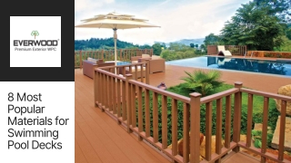 8 Most Popular Materials for Swimming Pool Decks