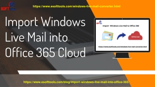 Import Windows Live Mail to Office 365 cloud
