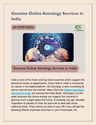 Genuine Online Astrology Services in India