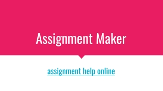 assignment maker online