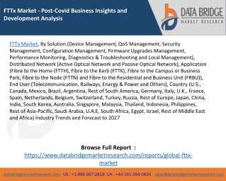 FTTx Market - Post-Covid Business Insights and Development Analysis