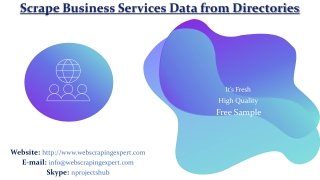 Scrape Business Services Data from Directories