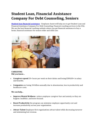 Student loan financial assistance