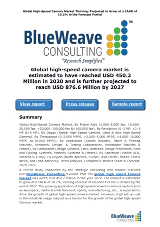 Global High-Speed Camera Market
