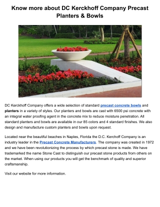 PDF - Know more about Bonasila Fiberglass Planters