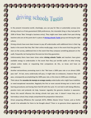 driving schools Tustin