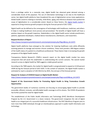 Digital Health Market Size will Observe Substantial Growth by 2025