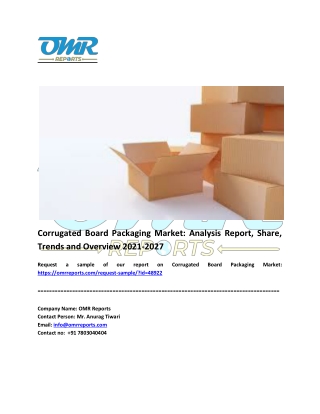 Corrugated Board Packaging Market Size, Share, Industry Growth, Report 2027