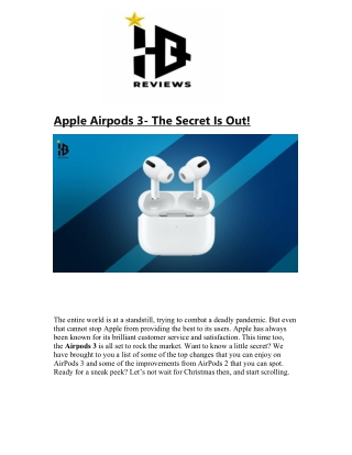 Apple Airpods 3- The Secret Is Out!