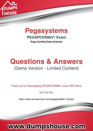 PEGAPCDS86V1 Dumps Free Updated Demo