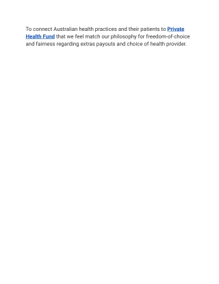 Private Health Fund