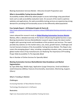 Blasting Automation Services Market