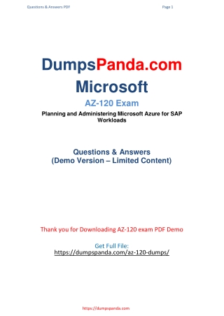 Microsoft AZ-120 Dumps Questions - Study Tips For Infomations (2021)