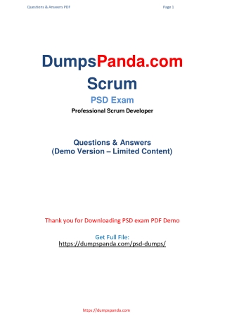 Scrum PSD Dumps Questions - Study Tips For Infomations (2021)