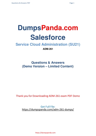 Salesforce ADM-261 Dumps Questions - Study Tips For Infomations (2021)