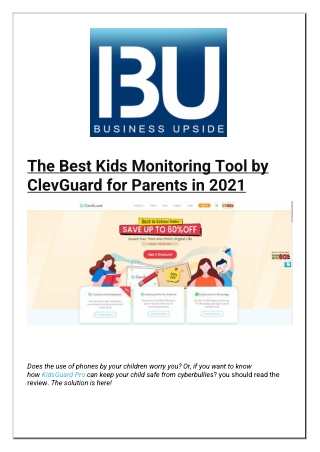 The Best Kids Monitoring Tool by ClevGuard for Parents in 2021
