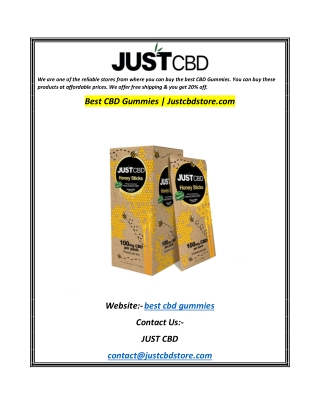 Best CBD Gummies  Justcbdstore.com