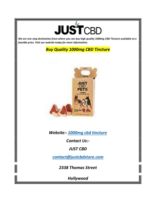 Buy Quality 1000mg CBD Tincture