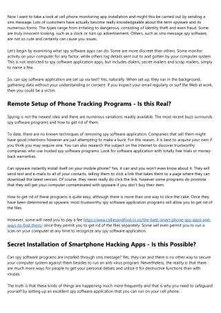 Remote Installation of Cell Phone Monitoring Software - Is it Genuine?